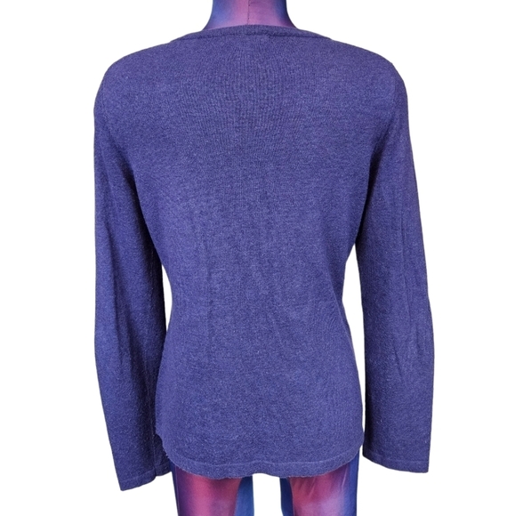 Boden Purple Cashmere Angora Blend Button Front Cardigan Size 12 Women's - Picture 6 of 9